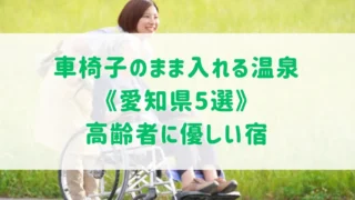 車椅子のまま入れる温泉《愛知県5選》バリアフリー対応の車椅子でも楽しめる宿をご紹介